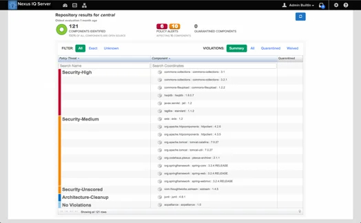 Nexus firewall tour - repo summary